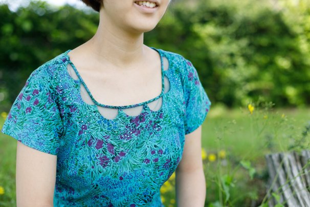 北欧ヴィンテージ/ワンピース/グリーン小花ドレス【ヨーロッパ古着】