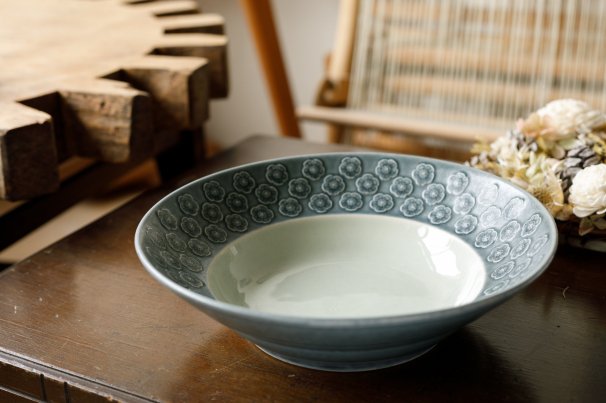 Azur (アズール グリーン) 深皿21.5cm ②