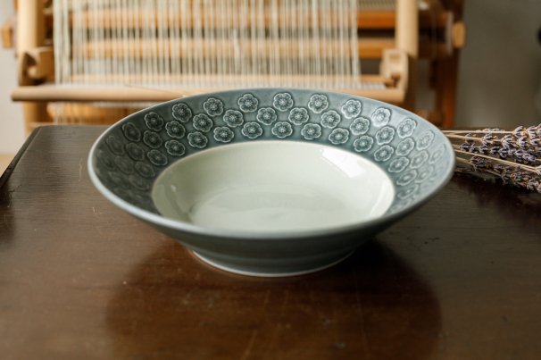 Azur (アズール グリーン) 深皿21.5cm ①