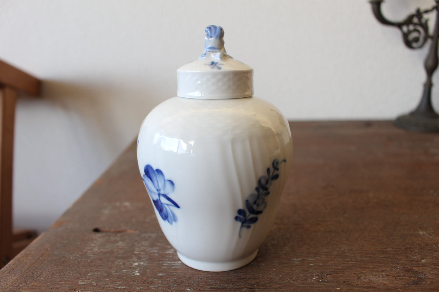 ロイヤルコペンハーゲン/ブルーフラワー/カーブ ティーキャディー・茶壺、茶葉入れ