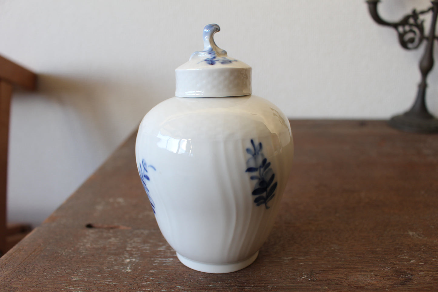 ロイヤルコペンハーゲン/ブルーフラワー/カーブ ティーキャディー・茶壺、茶葉入れ
