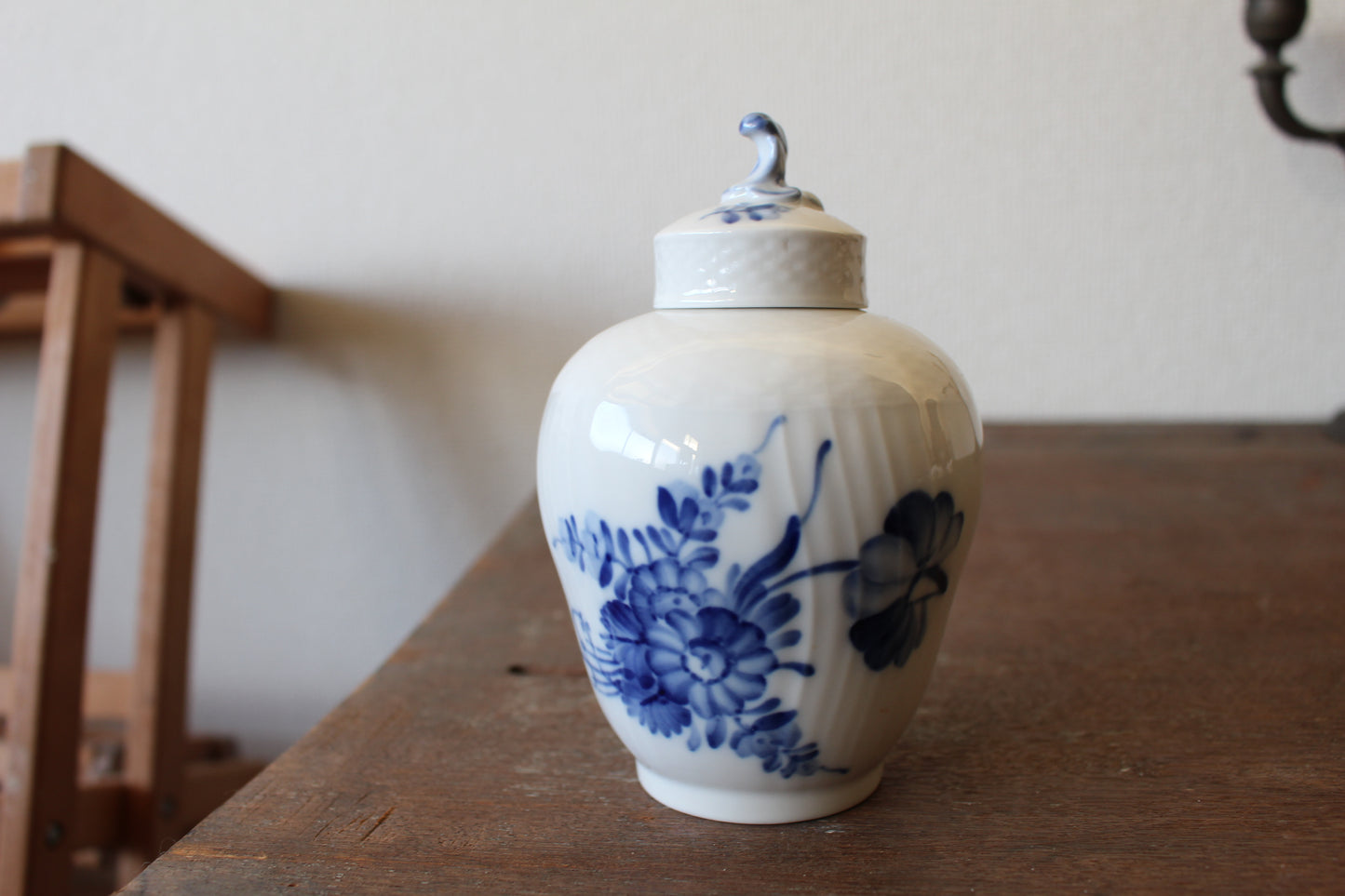 ロイヤルコペンハーゲン/ブルーフラワー/カーブ ティーキャディー・茶壺、茶葉入れ