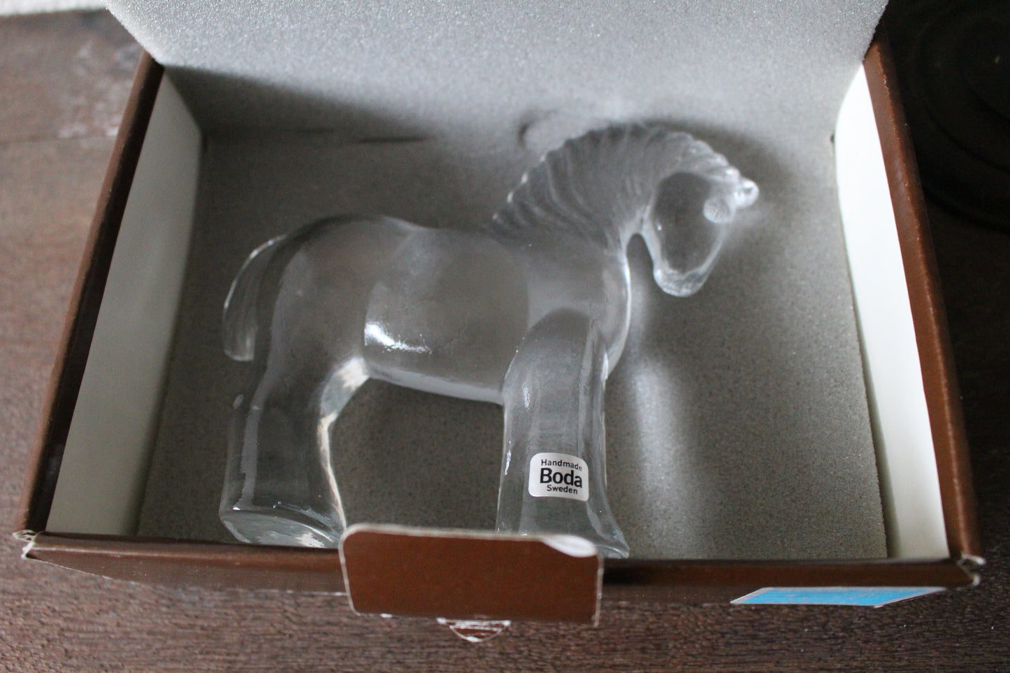 Kosta Boda (コスタボダ) / Zoo / 馬 ガラスオブジェ(箱付き)
