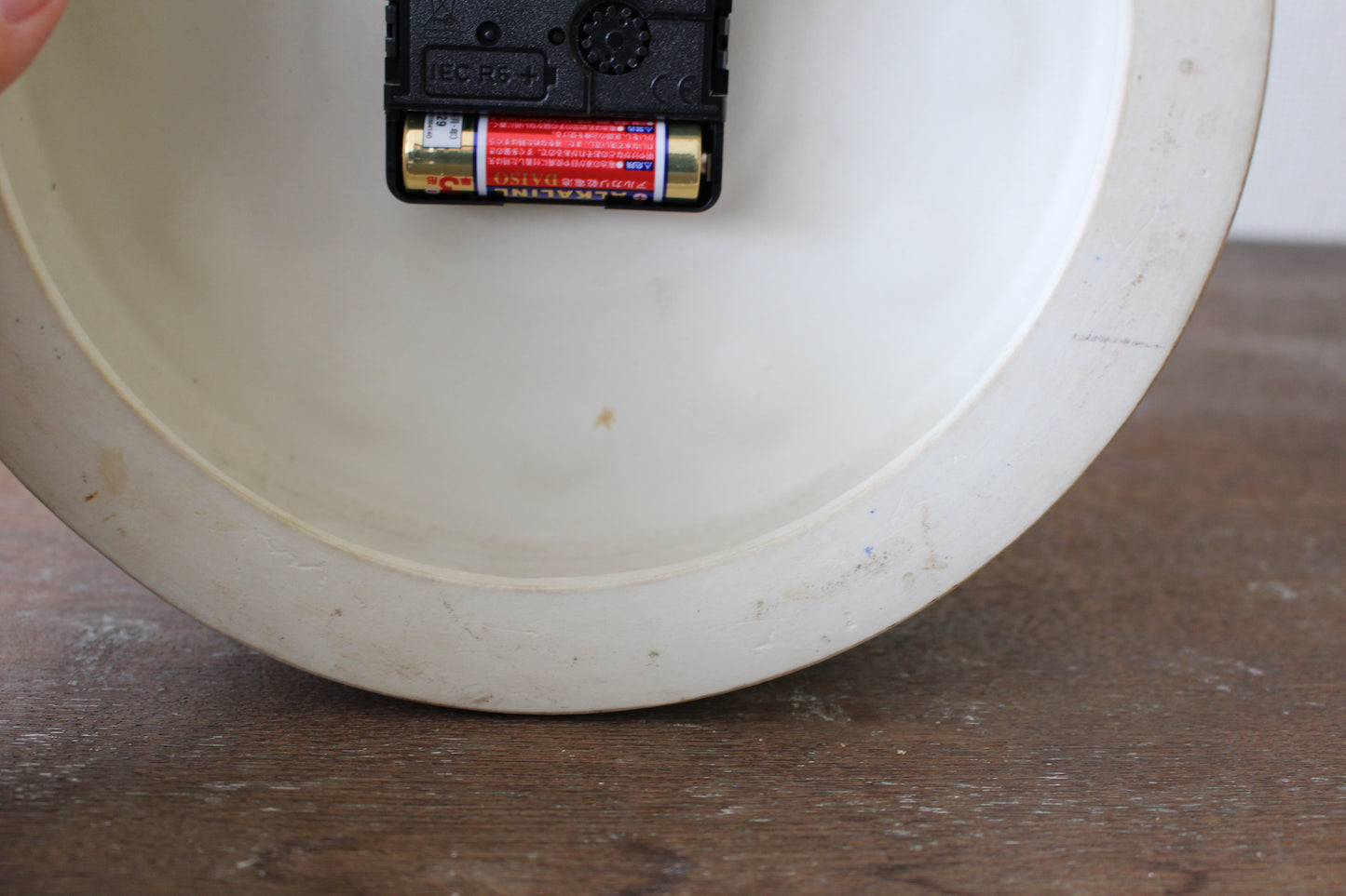 GUSTAVSBERG(グスタフスベリ)/Britt Louise Sundell(ブリトルイスサンデル)陶器の壁掛け時計 花×ブルー