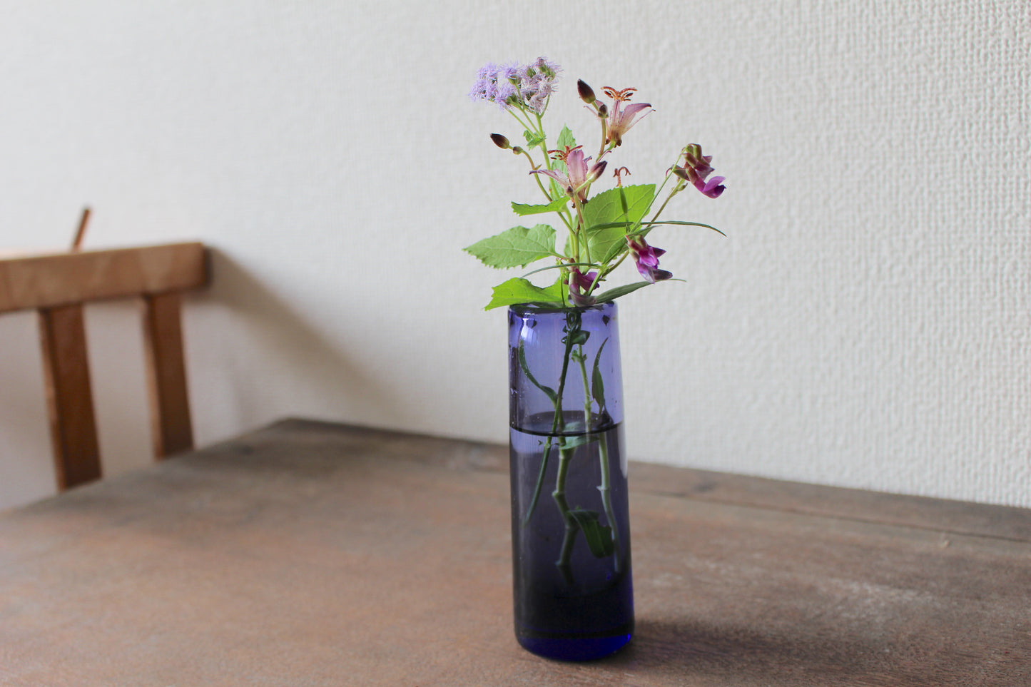 ホルムガード/ Holmegaard ヴィンテージガラスフラワーベース・花瓶 パープル 小