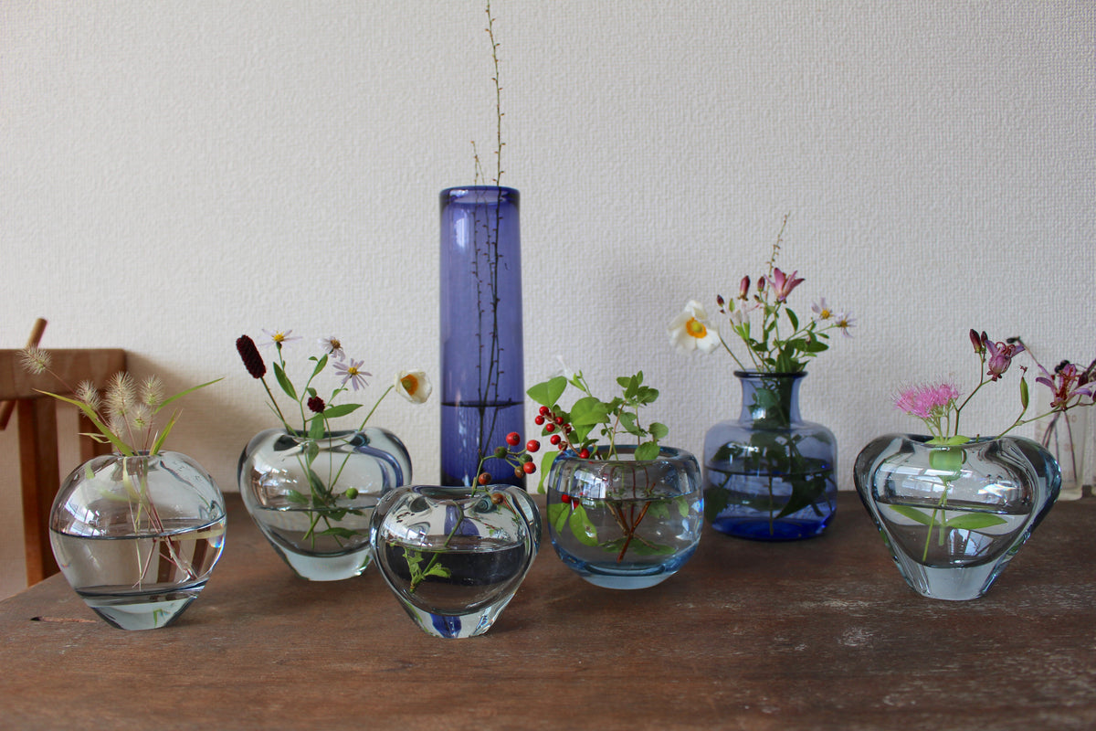 Holmegaard/ホルムガード フラワーベース・花瓶 ハートM アクアブルー