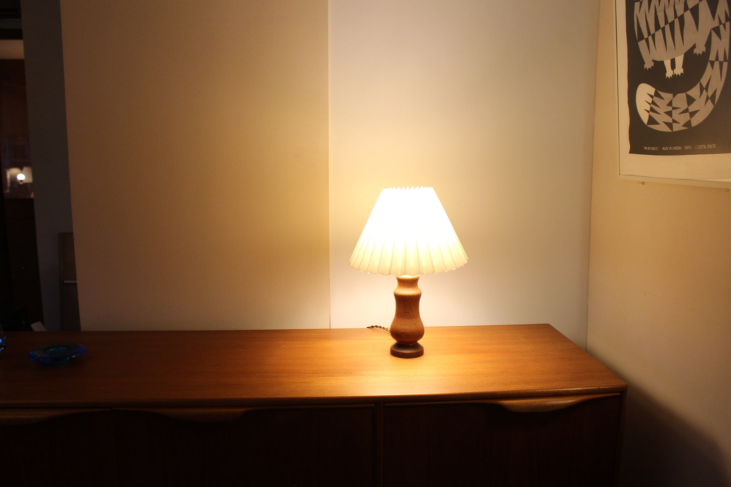 デンマーク製 チーク材 ヴィンテージ テーブルランプ