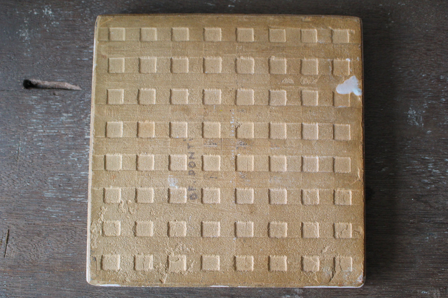 ヴィンテージ・アンティークタイル 手描きの絵タイル 地中海の遊牧民とロバ