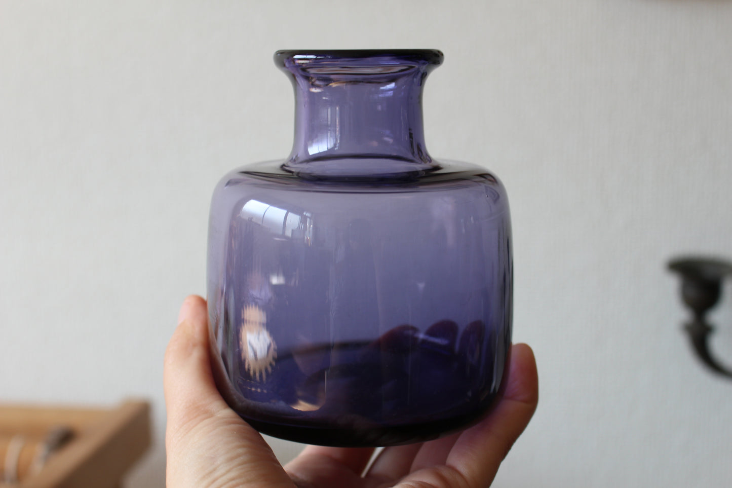Holmegaard(ホルムガード) ヴィンテージガラスフラワーベース・花瓶 パープル