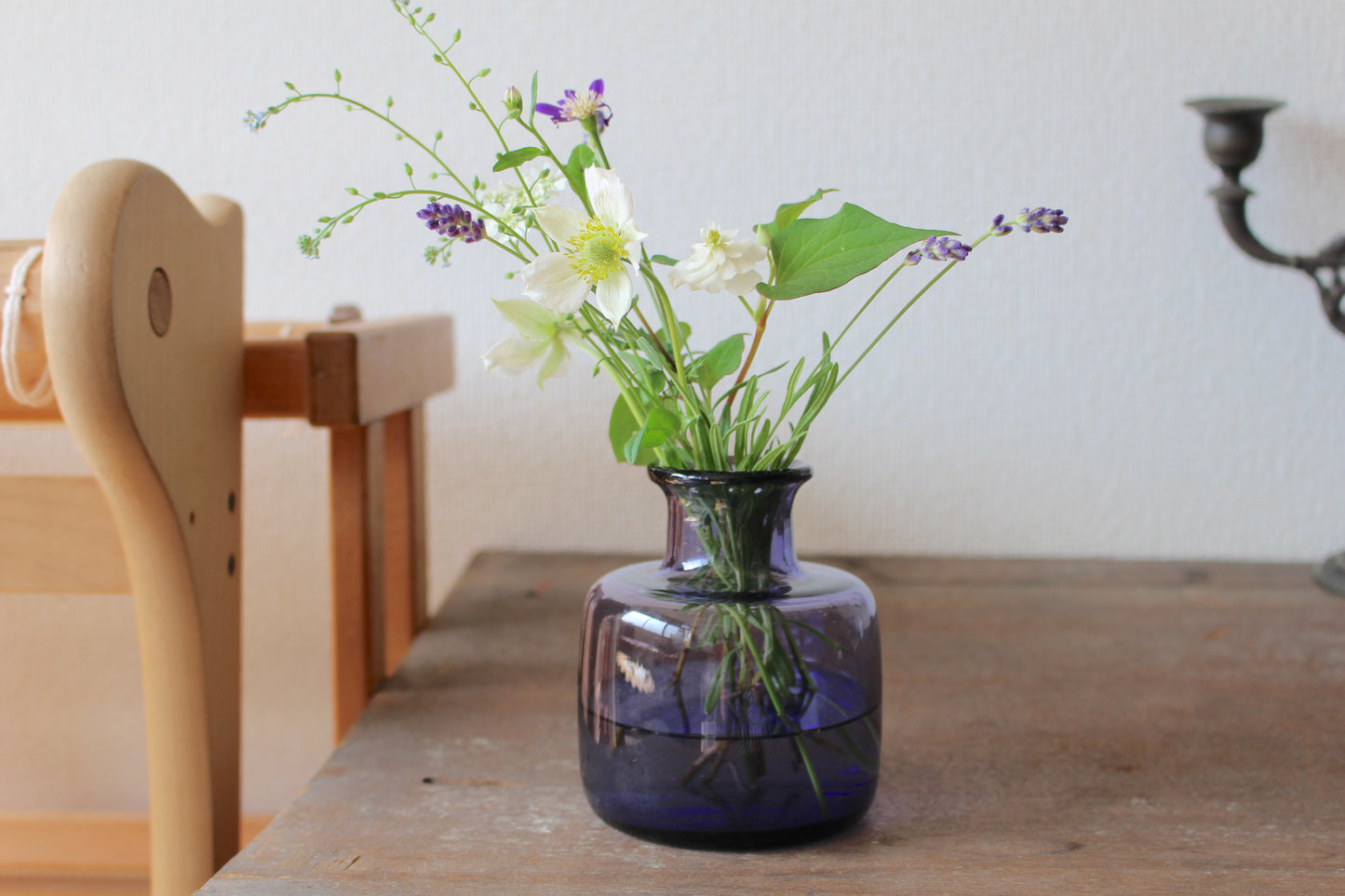 Holmegaard(ホルムガード) ヴィンテージガラスフラワーベース・花瓶 パープル