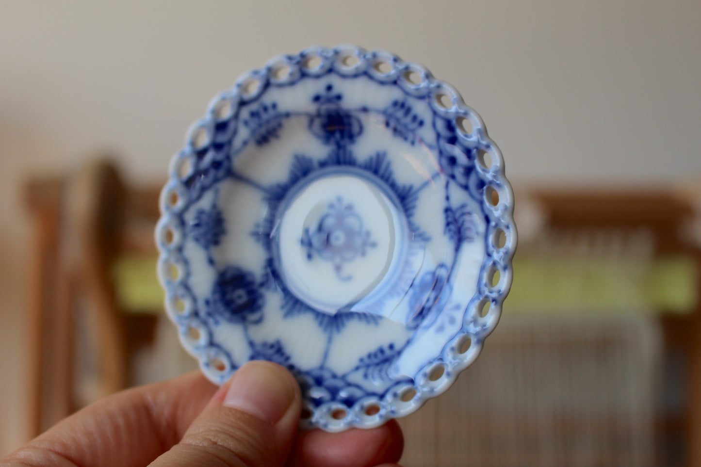 ロイヤルコペンハーゲン/ブルーフルーテッド/フルレース 豆皿・バターパッド7.5cm 2枚セット