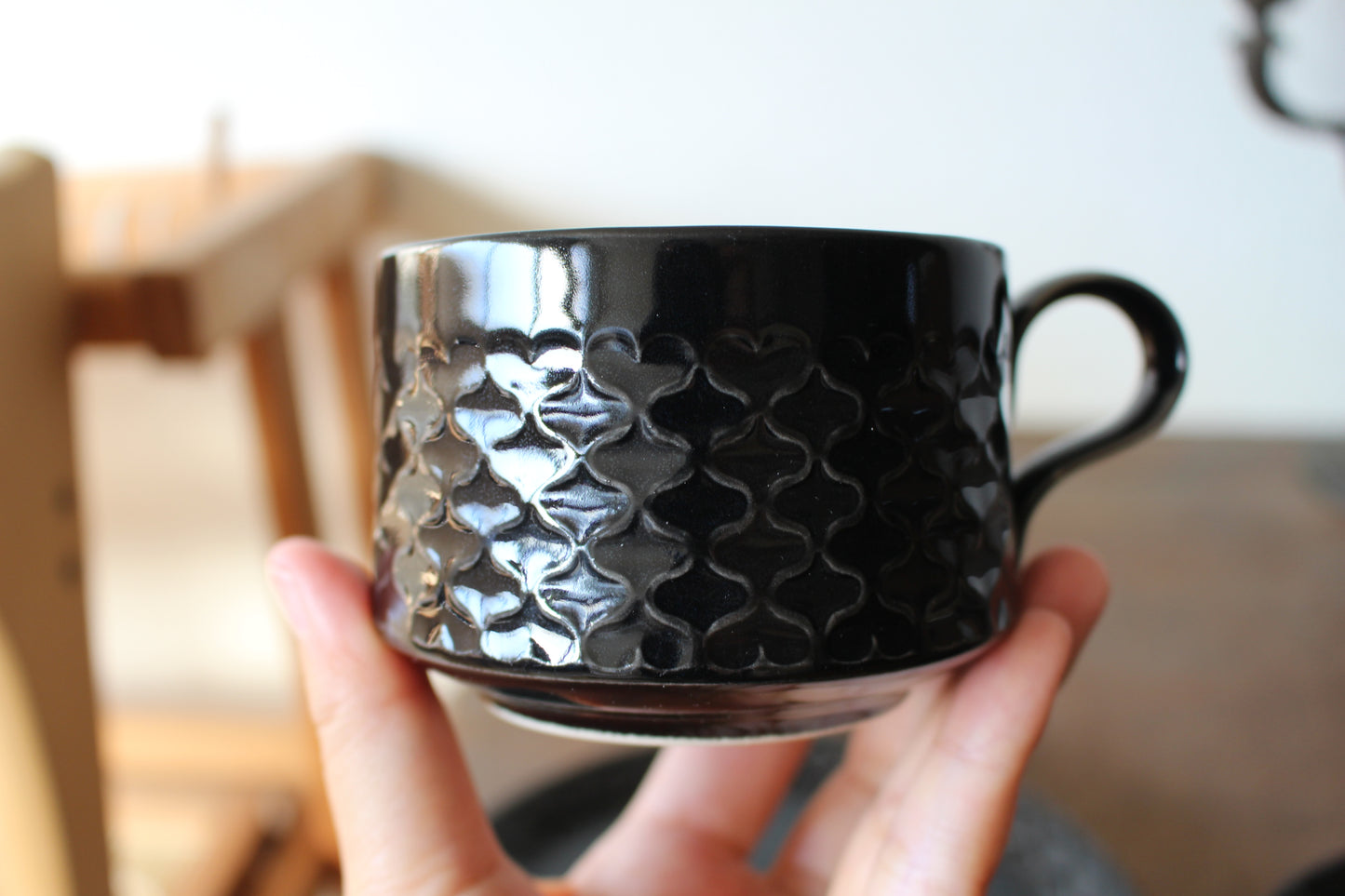 Cordial Palet（コーディアル パレット）ブラック トリオセット　カップ＆ソーサー &ケーキプレート