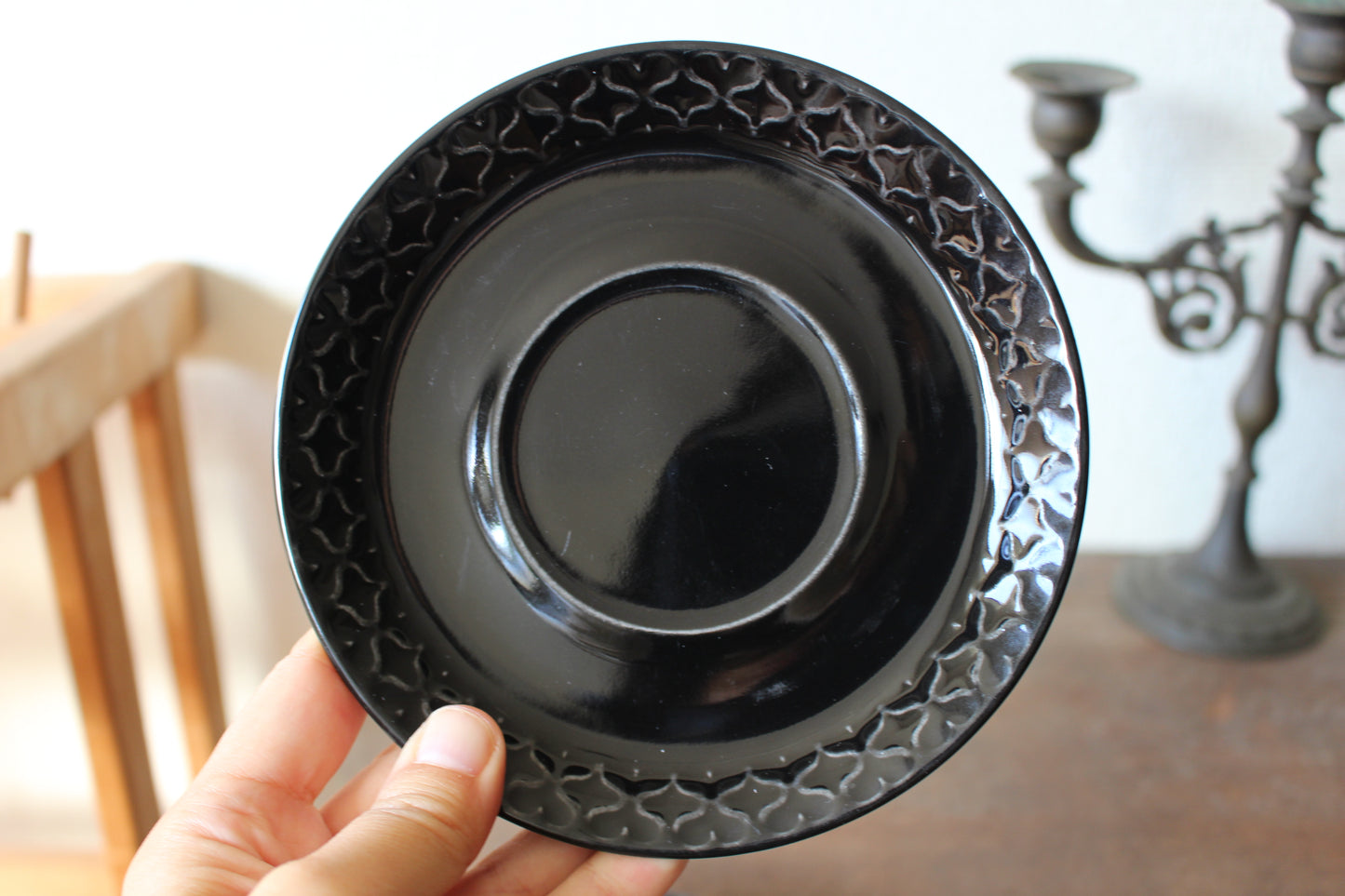 Cordial Palet（コーディアル パレット）ブラック トリオセット　カップ＆ソーサー &ケーキプレート