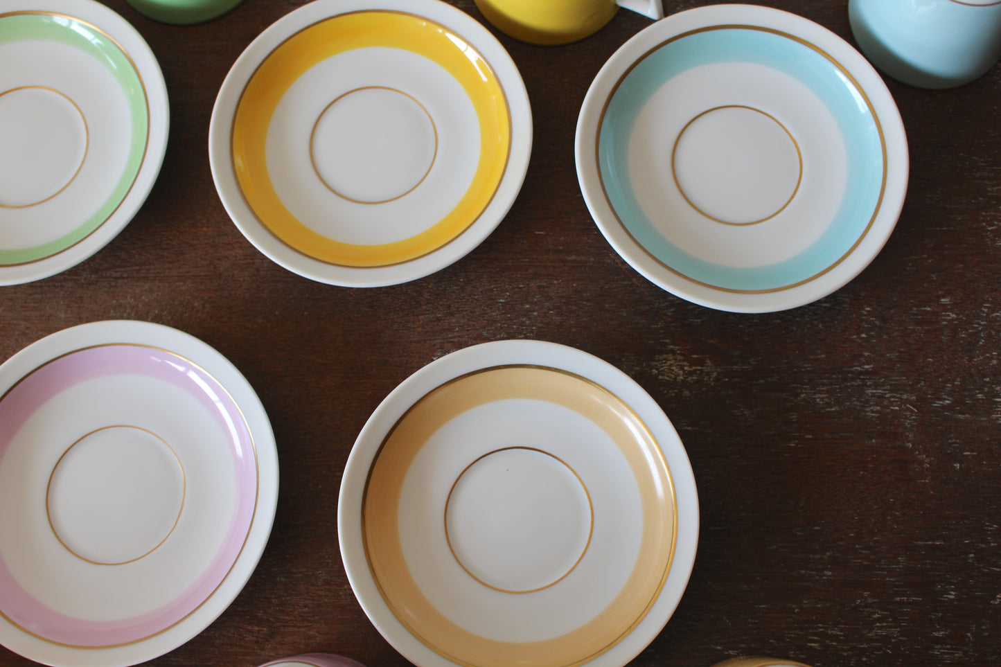 ロイヤルコペンハーゲン デミタスカップ&ソーサー 7色セット