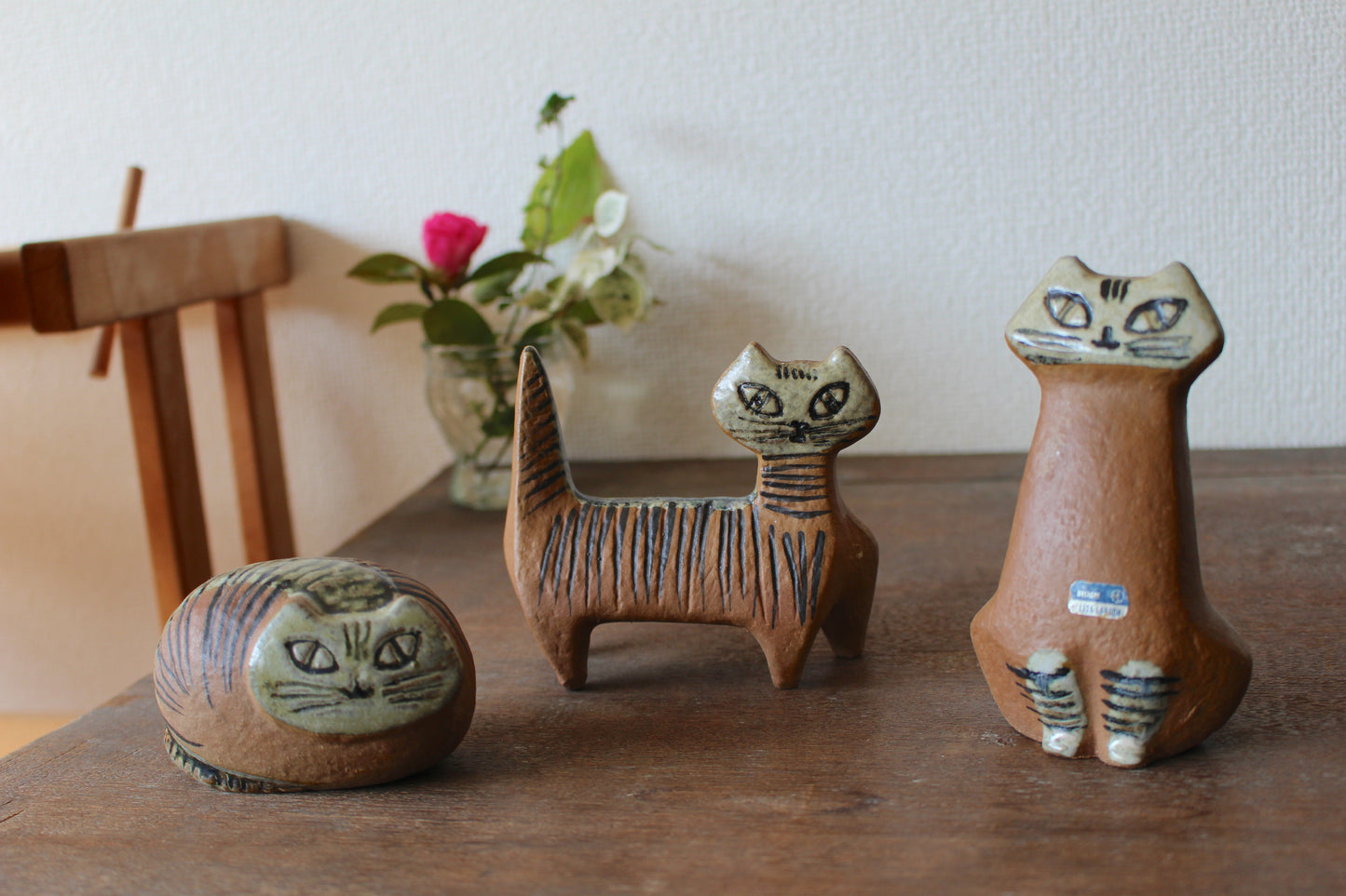 Lisa Larson (リサラーソン) Lilla Zoo katt ネコの置き物　お座りした猫