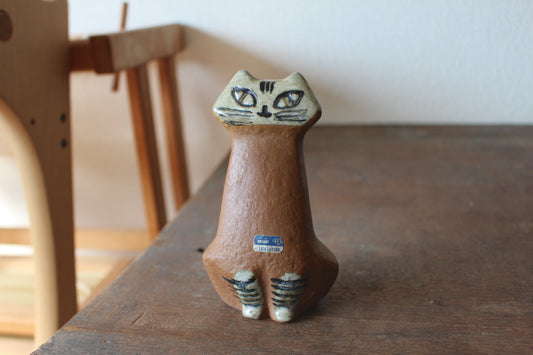 Lisa Larson (リサラーソン) Lilla Zoo katt ネコの置き物　お座りした猫