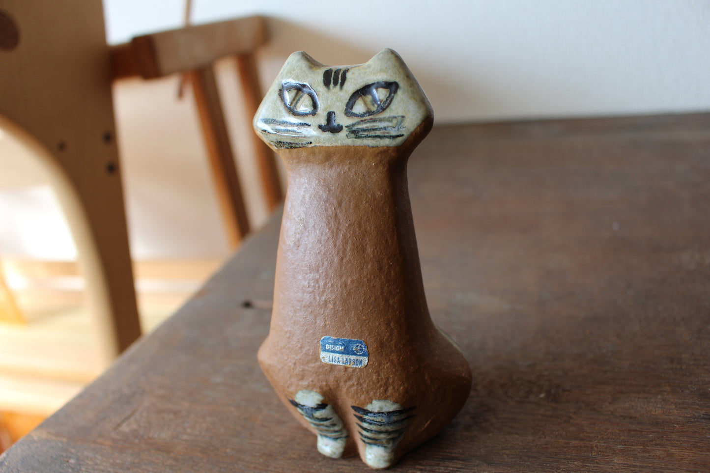 Lisa Larson (リサラーソン) Lilla Zoo katt ネコの置き物　お座りした猫