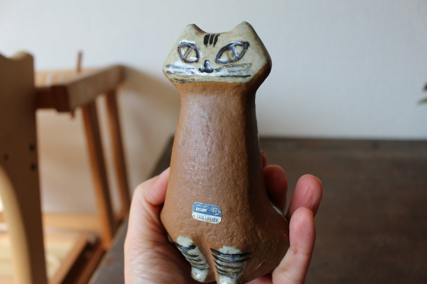 Lisa Larson (リサラーソン) Lilla Zoo katt ネコの置き物　お座りした猫