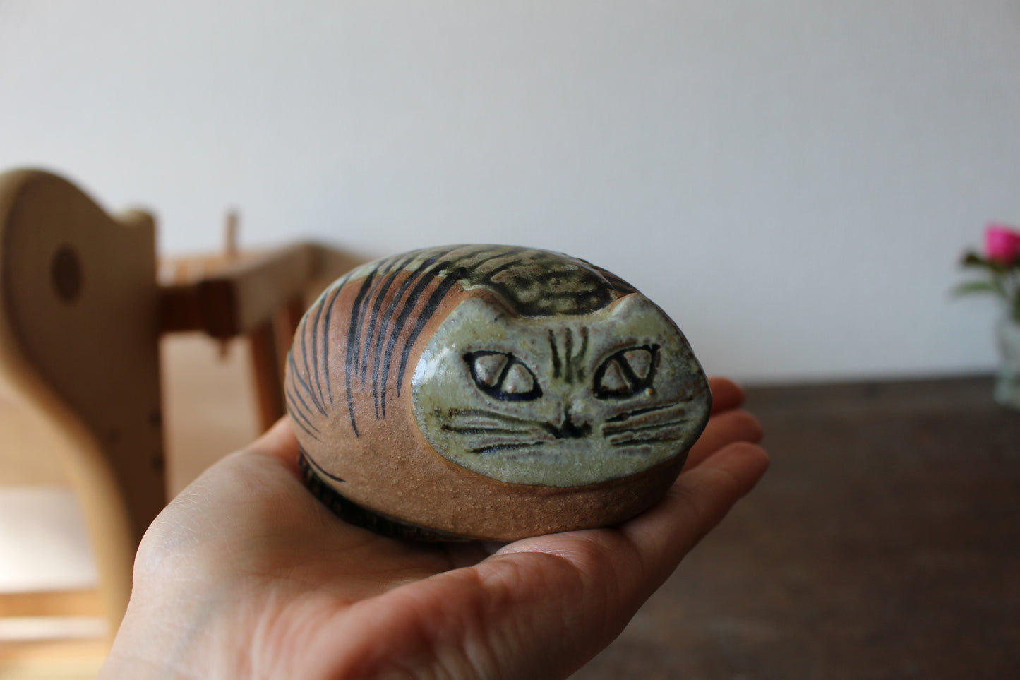 Lisa Larson (リサラーソン) Lilla Zoo katt ネコの置き物　丸まった猫