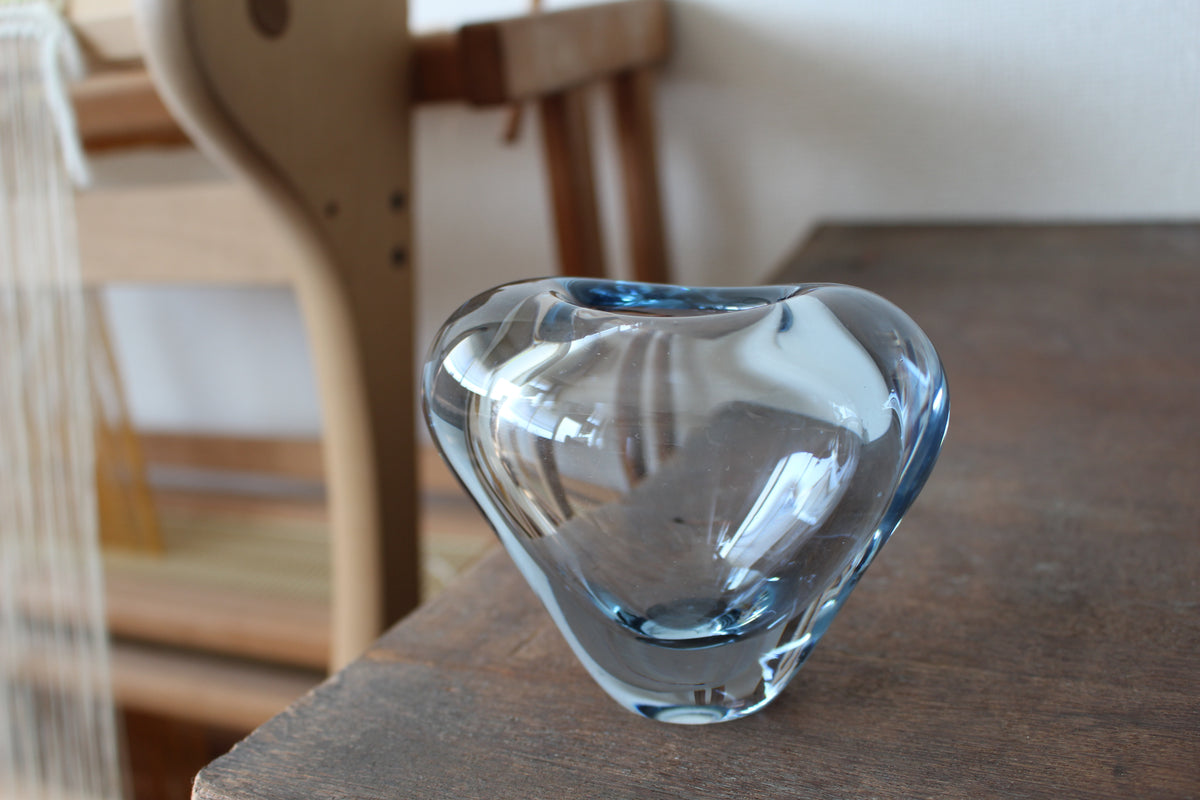 Holmegaard/ホルムガード フラワーベース・花瓶 ハートM アクアブルー