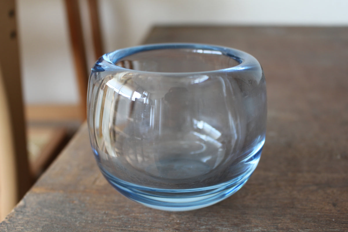 ホルムガード/ Holmegaard　キャンドルホルダー・フラワーベース　アクアブルー