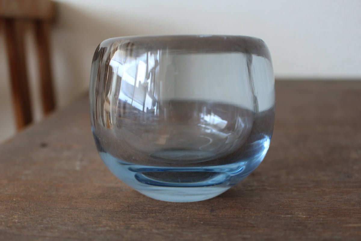 ホルムガード/ Holmegaard　キャンドルホルダー・フラワーベース　アクアブルー