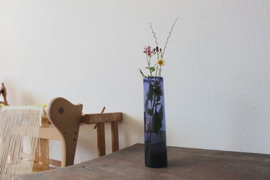 ホルムガード/ Holmegaard　ヴィンテージガラスフラワーベース・花瓶　パープル　大