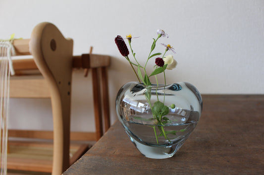Holmegaard/ホルムガード フラワーベース・花瓶 ハートM ライトブルー