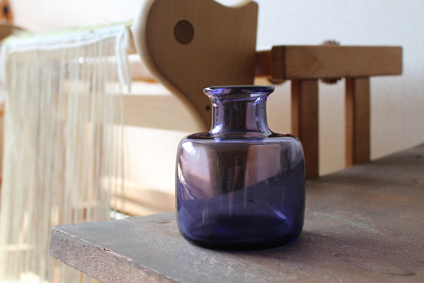 Holmgaard(ホルムガード)　ヴィンテージガラスフラワーベース・花瓶　パープル